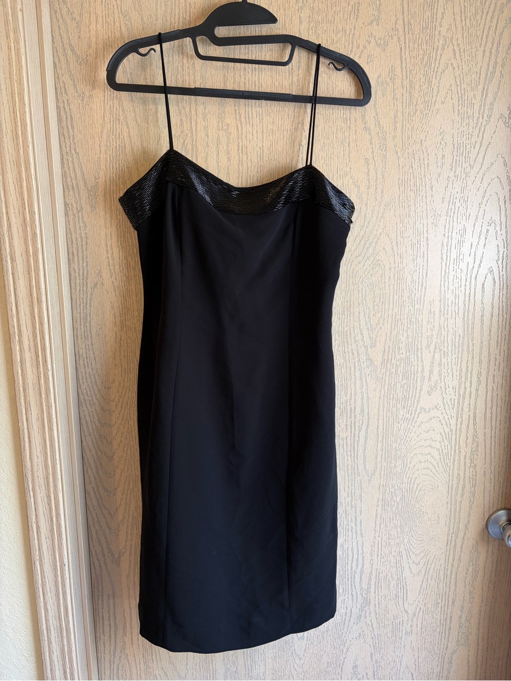 Calvin Klein Black Beaded Neckline Dress